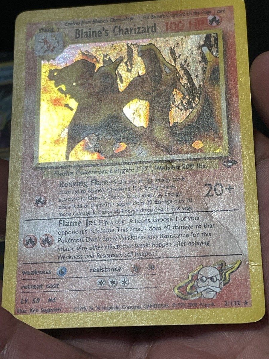 Pokémon Blaine's Charizard 2/132 Gym Challenge Holo Rare Unlimited