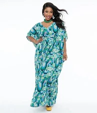 Unique Vintage Psychedelic Retro Mumu Kaftan Size OS