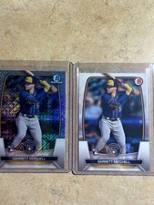 Garrett Mitchell 2023 Bowman Chrome Mojo Refractor RC & Base Paper RC