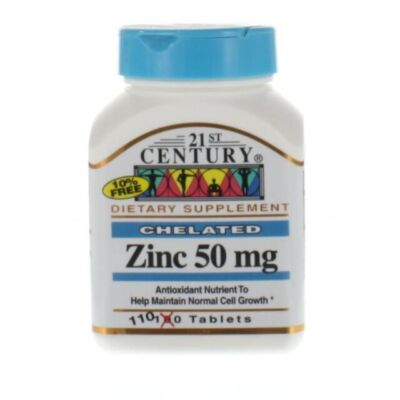 21st Century Zinc 50 Mg (Chelated) Tablets, 110 Count