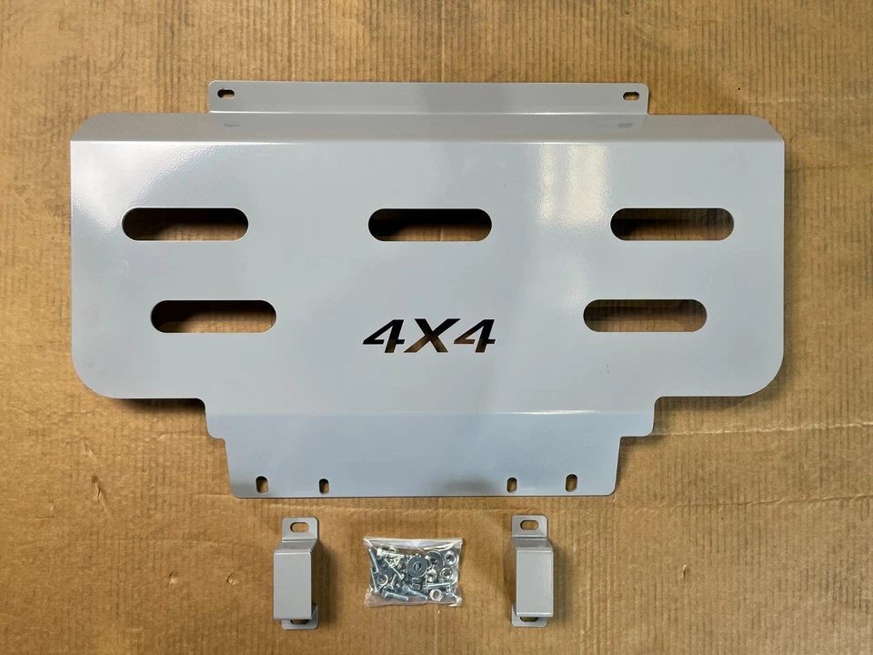 2PC Silver Bash Plate Front Guard for Nissan Navara NP300 2015+ D23 3mm Steel - Image 2 of 4