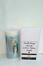 Mother Mary Candle with blessed prayer JML Candle church candle Lourdes candle 