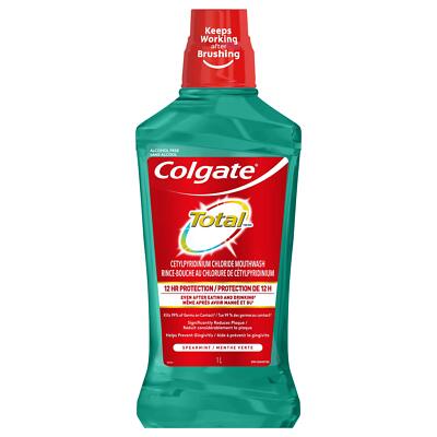 Colgate Total Pro Shield Mouthwash 33.8 Fl Oz Alcohol Free Freshens Breath