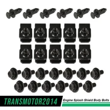 29Pcs Engine Splash Shield Body Bolts Screws Fender Bumper Clip Rivets kits New