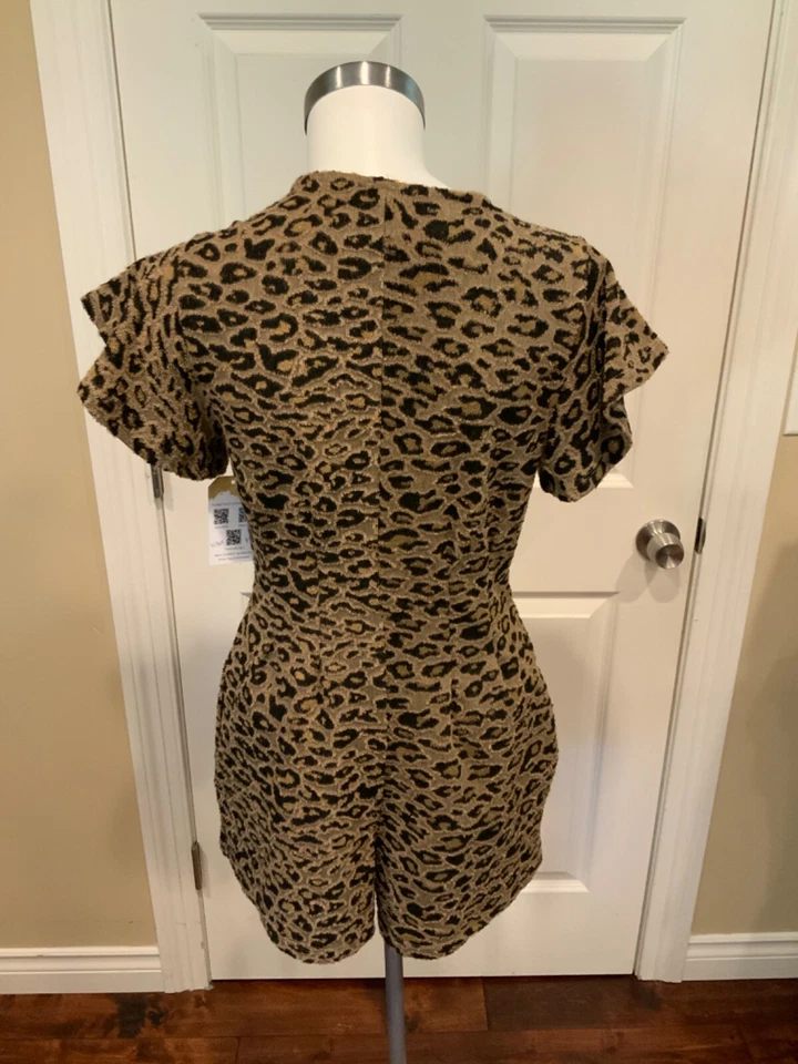 Mameluco Free People marrón y negro con estampado de animales con pantalones cortos, talla pequeña Foto 4 de 4