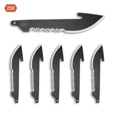 6 Outdoor Edge 2.5" Black Serrated DP Replacement Blades for 2.5" Razor Lite EDC