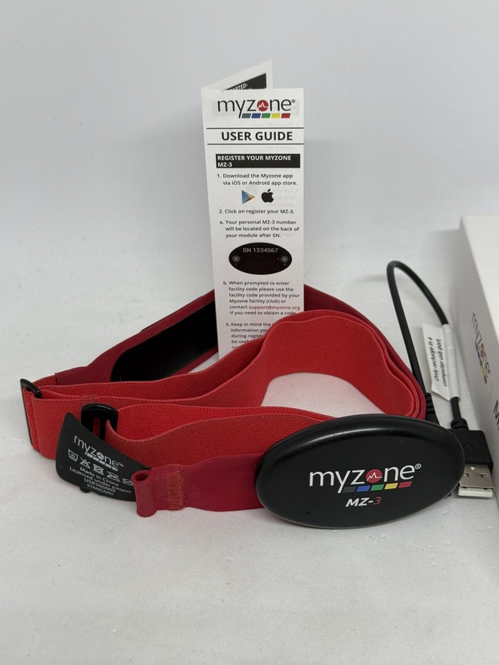 MZ3 Physical Activity Chest Strap Heart Rate Monitor RECHARGE PHONE