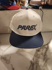 Parex Incorporated White Blue Snapback Cap Hat Adult Canvas Adjustable