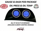 <!--F#f_0-->Gauge Dash Pod LCD Gauge Combo Oil Temp & Oil Pressure Black for Holden VY VZ SS (For: Holden)<!--F/-->