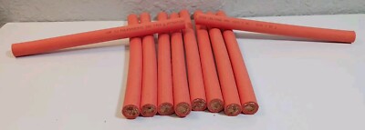 1 AWG Orange Shielded Copper Wire FHLR91XC91X High Voltage 8'' Lengths 10 PACK!