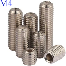 M4 316 Stainless Steel A4 Hex Socket Set Screws with Cup Point Grub Screw DIN916