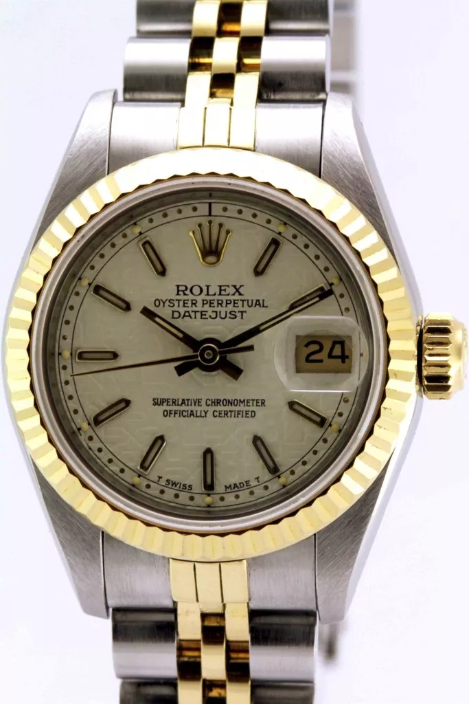 ROLEX AUTOMATIC OYSTER PERPETUAL DATE JUST 18K STAINLESS STEEL