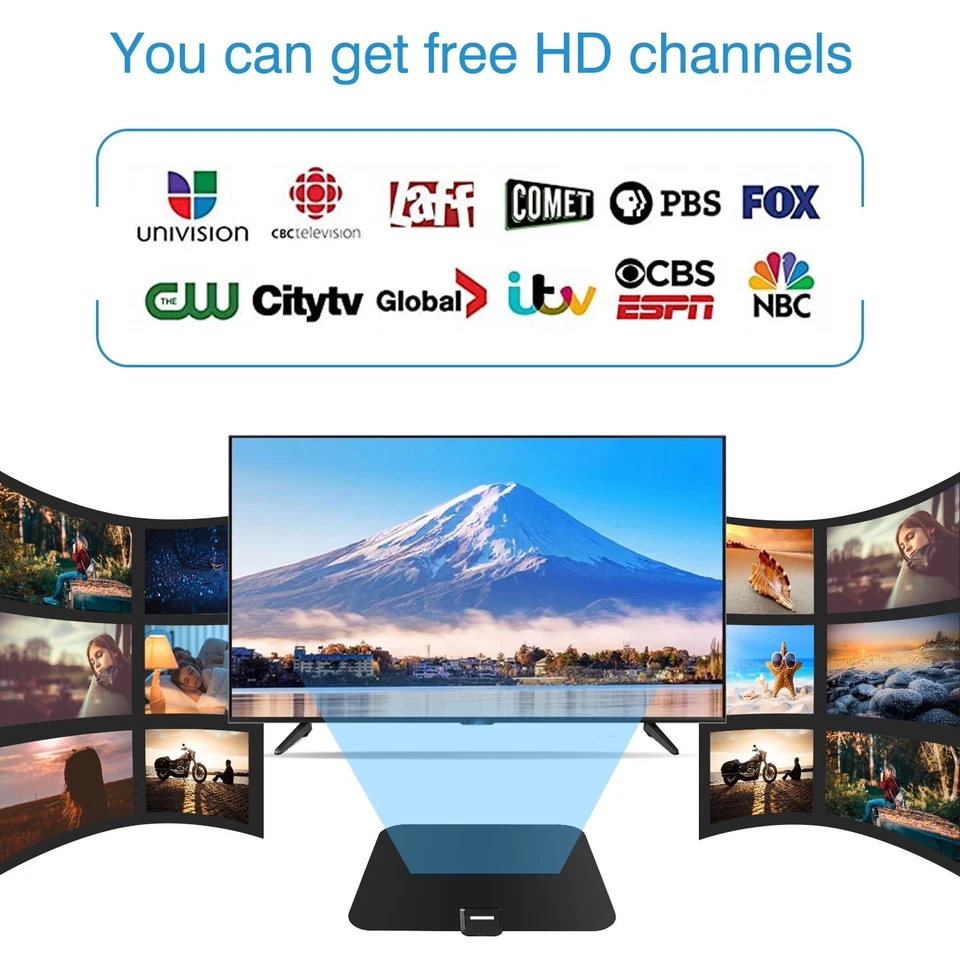 5600Miles Digital TV Antenna Indoor HDTV Amplified Signal Booster 4K HD 1080P - Image 2 of 4