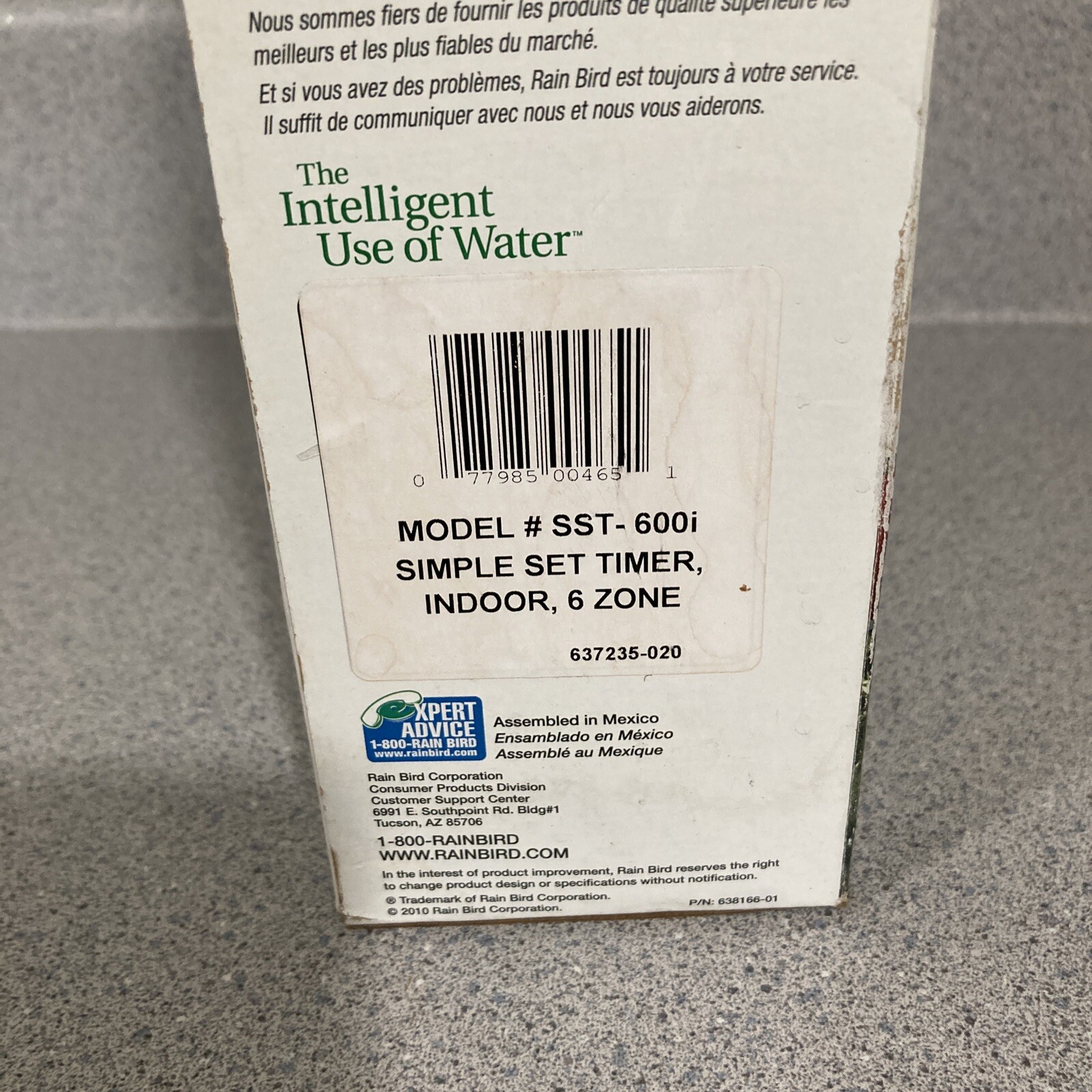RAIN BIRD SST600i IRRIGATION TIMER INDOOR 6STATION SIMPLE TO SET NEW