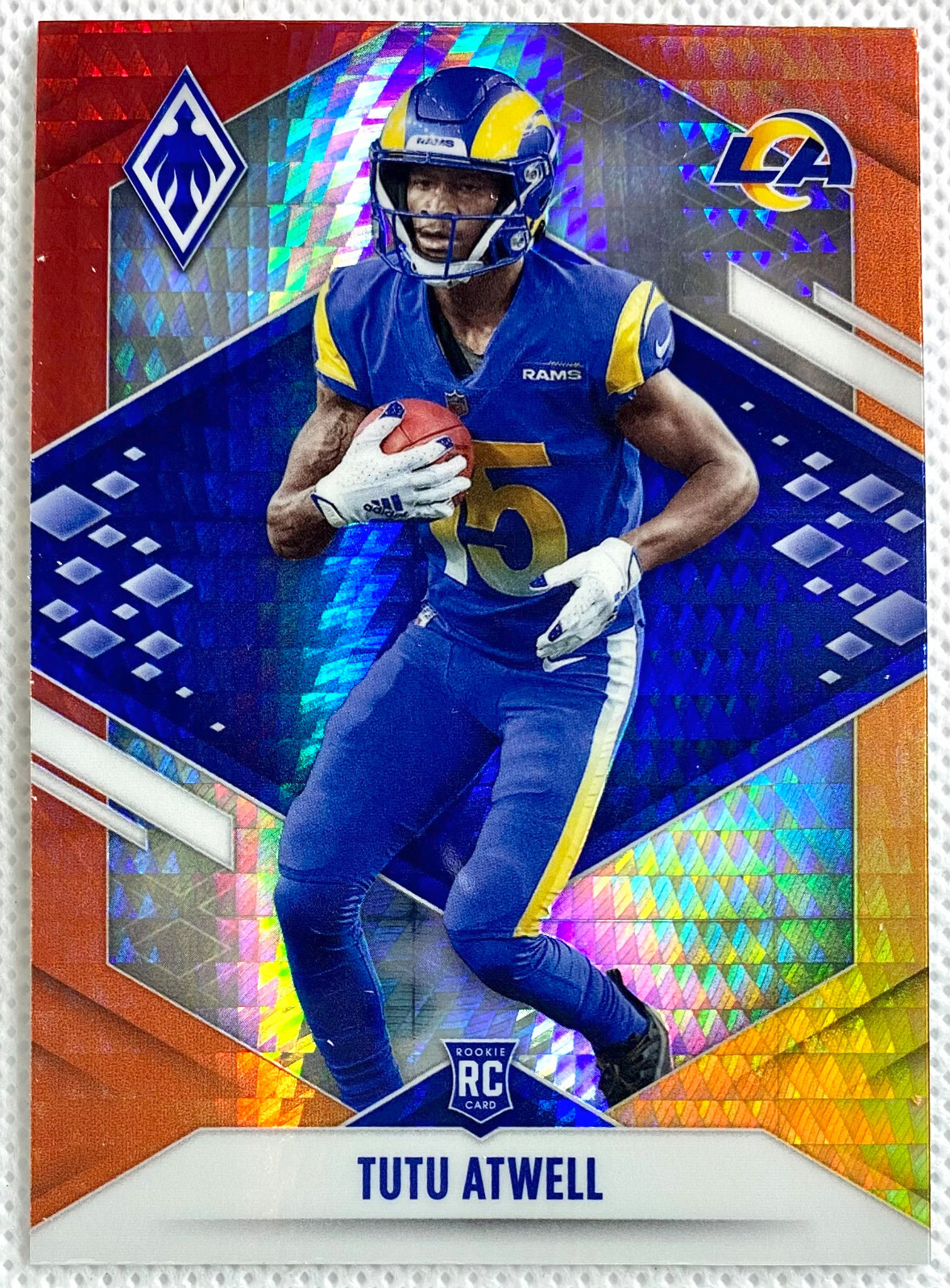 2021 Panini Phoenix Tutu Atwell Rookie Fire Burst Card RC #119 Los Angeles Rams