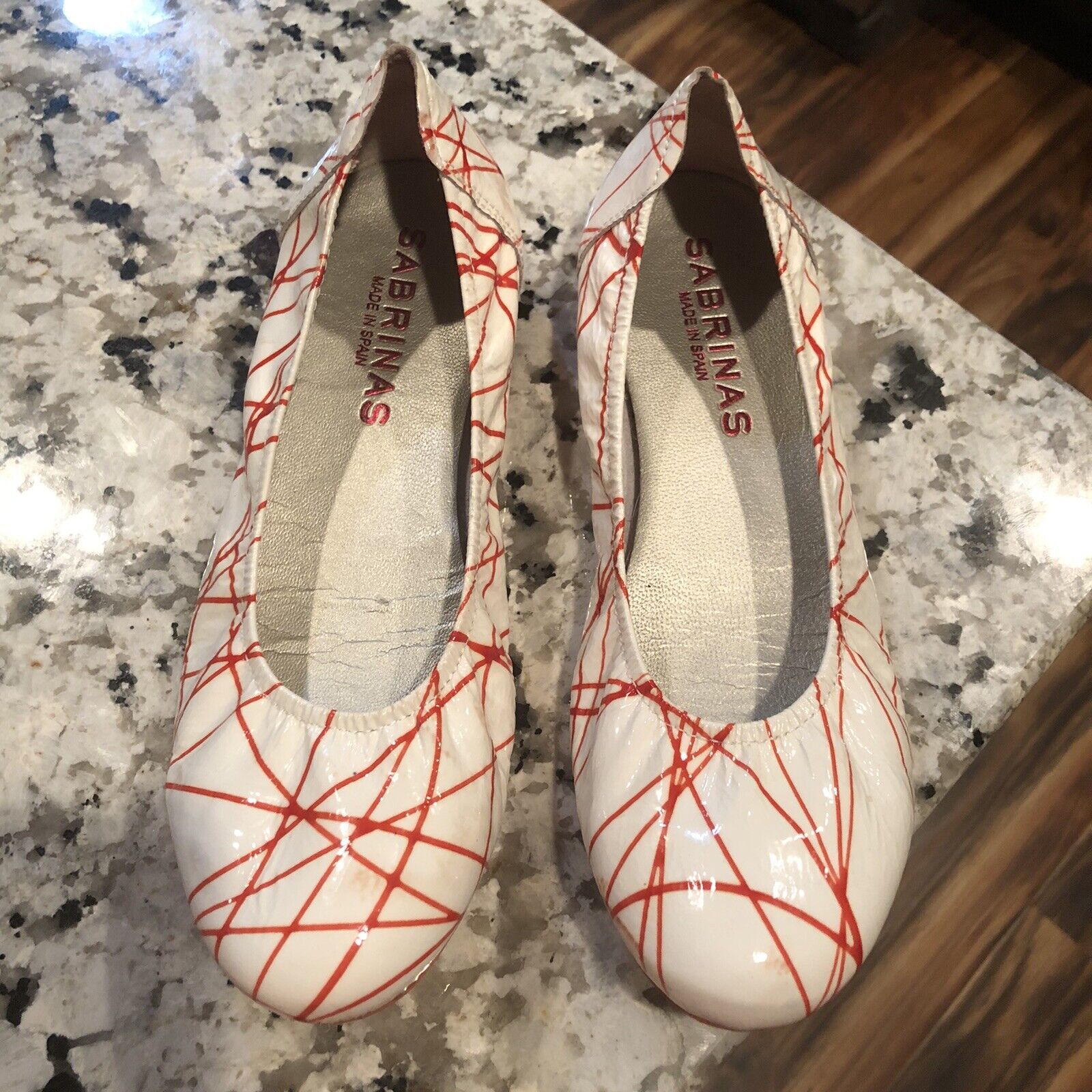 Eneka Sabrinas Women&#039;s Ballet Shoes Patent Red Abstract Size 36 | eBay