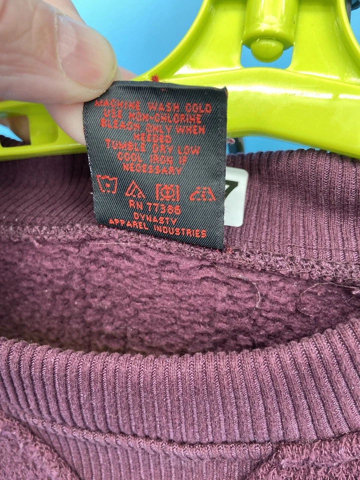 Sudadera ESPN de Colección Años 90 XL Borgoña Pullover Polar Suéter Bordado Logo Hombres Foto 4 de 4