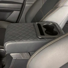 Universal Car Armrest Cushion Pad Storage Box Cover Cup Holder Center Console