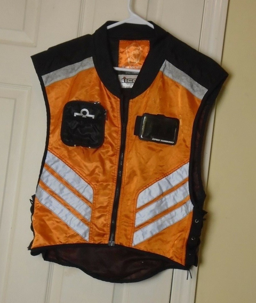 ICON Mil Spec MESH Motorcycle Safety Orange Vest Reflective | eBay