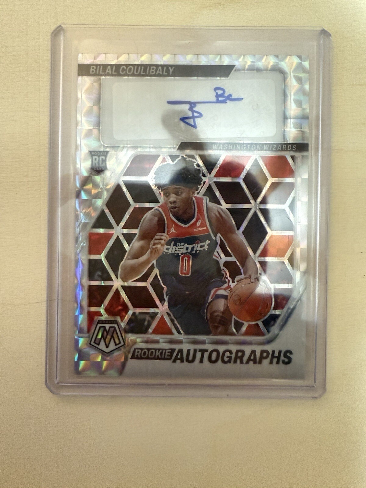 2023-24 Panini Mosaic Bilal Coulibaly Rookie Auto RC #RA-BIL Wizards