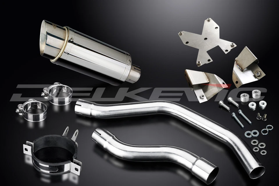 Kit silenciador de escape redondo de acero inoxidable Triumph Daytona 675 2006-2012 Slip On 8" Foto 3 de 4