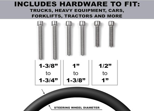 Steering Wheel Power Handle Spinner Knob Universal Fit for Cars,Trucks,Tractors - Foto 3 di 6