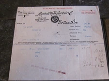 1908 Billhead PORTLAND OREGON MARSHALL WELLS HARDWAR Co