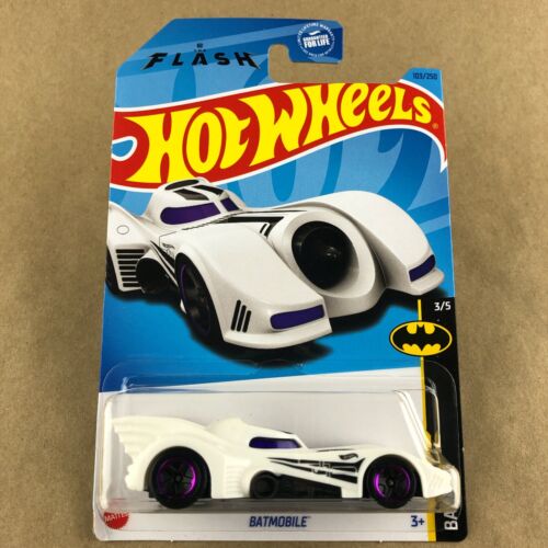 2023 Hot Wheels DC Batmobile 103/250 1:64 Diecast Car White Batman Series 3/5