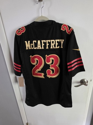 #ad Black San Francisco 49ers McCaffrey Size Medium custom jersey quot;Loyal To The Bayquot; $69.99