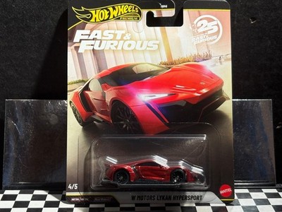 1/64 HOT WHEELS PREMIUM FAST & FURIOUS 25 YEARS OF 4/5 W MOTORS LYKAN HYPERSPORT