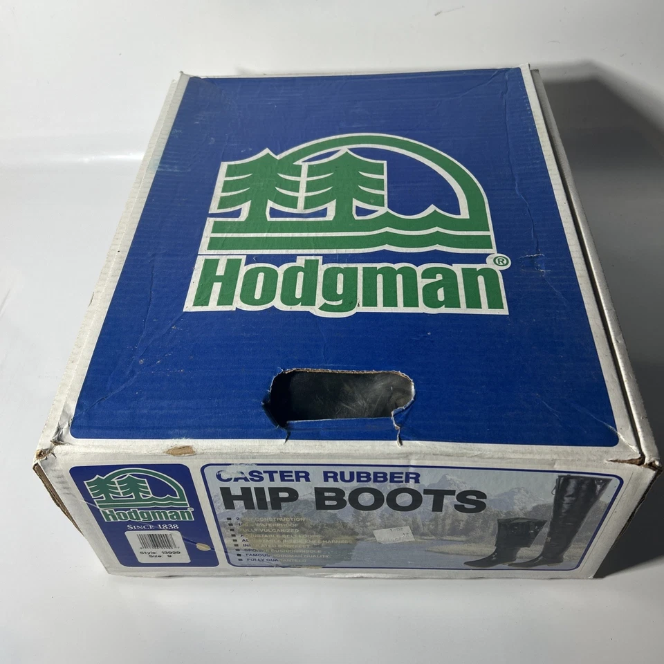HODGMAN CASTER RUBBER HIP BOOTS WADERS 2 PLY CONSTRUCTION SIZE 9 - Image 4 of 4