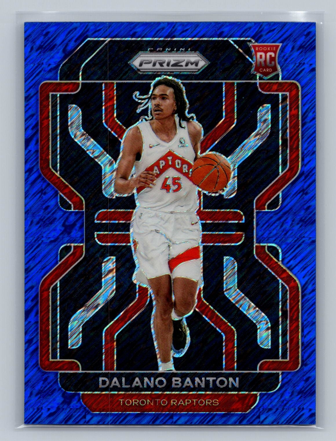 2021-22 Panini Prizm Dalano Banton Blue Shimmer #30/30 Rookie #328