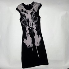 Alexander McQueen 'X Ray' - cap sleeve dress - Size 38 (AU8)