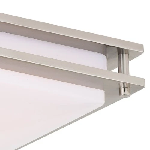 VAXCEL C0152 Horizon 12-in W LED Satin Nickel Flush Mount Ceiling Light Fixture - Picture 8 of 9
