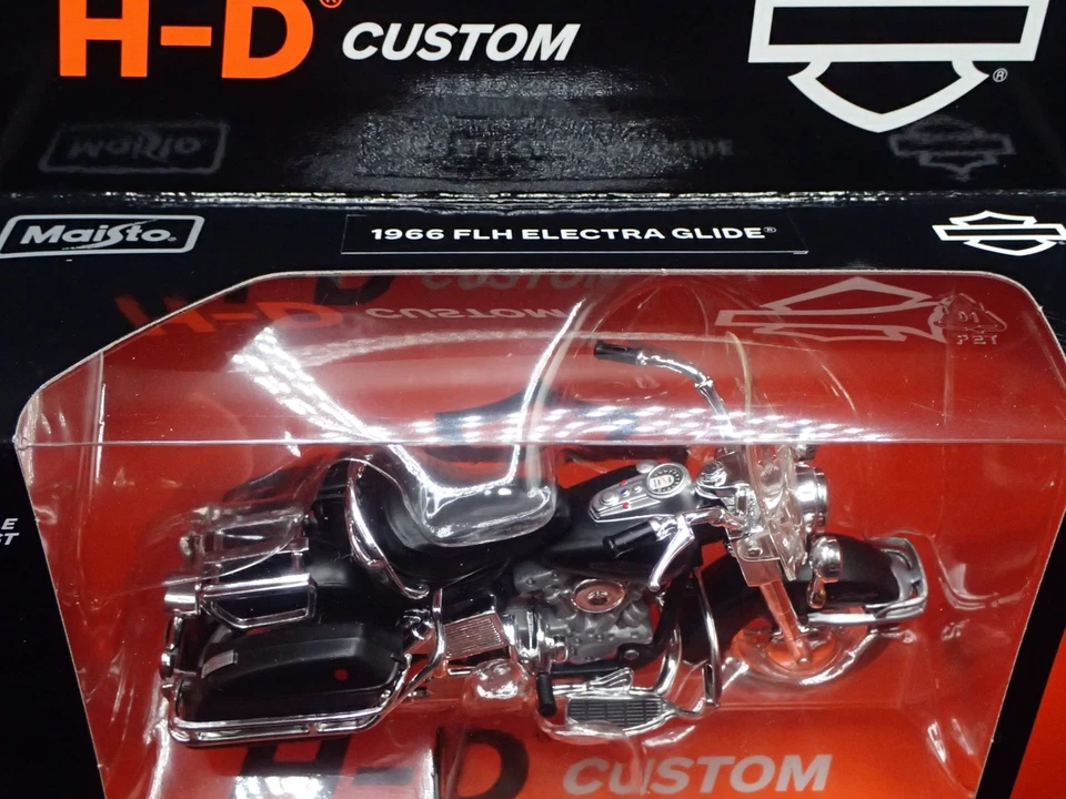 Motocicleta diecast Electra Glide Harley Davidson serie 41 1/18 1966 66 FLH Foto 3 de 4