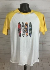 First Wave Surf Board Shirt Kids Youth XL (20) White Short Sleeve Pre Owned