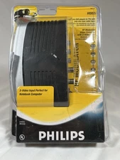 Philips RF Modulator Video RCA To Coaxial Converter Model PH61159 S-Video