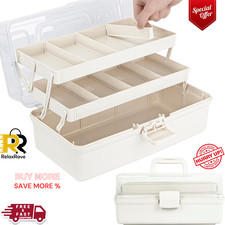 12.5in 3 Layer Multipurpose Storage Box/Craft Storage Boxes with Compartments/Pl