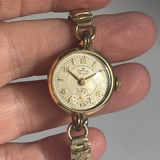 Smiths de Luxe Uhr 15 Jewels Damen Vintage 50er Jahre Original Stretchband läuft