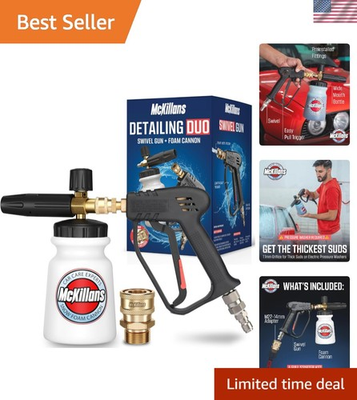 #ad Pressure Washer Gun with Swivel amp; Foam Cannon Wide Mouth amp; M22 14mm Adapter ... $210.99