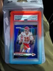 2024 PANINI PRIZM 138 PATRICK MAHOMES II BLUE PRIZM PSA 10 SSP POP 5