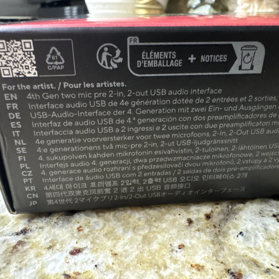 Focusrite Scarlett 2i2 4th Gen Studio Recording USB Audio Interface+Software - Image 4 of 4