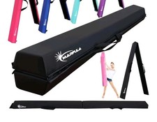 MARFULA 8 FT Folding Gymnastic Balance Beam for Kids with Carry Bag