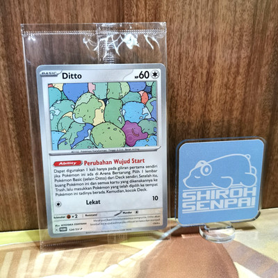 DITTO POKE BALL  MIRROR HOLO 124/SV-P PROMO CARD POKEMON TCG INDONESIA SEALED