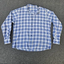 Peter Millar Button Up Shirt Flannel Mens Large Oakhurst Sport Plaid Long Sleeve