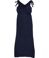 Adrianna Papell Womens Solid Gown Blouson Dress, Blue, 4