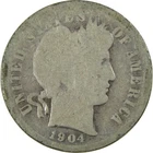 1904 S Barber Silver Dime AG About Good Details 10c Coin SKU:CP694