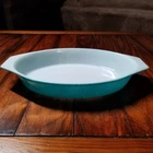 Vintage Pyrex 14 Turquoise Blue Casserole Baking Dish 1 1/2 qt.  BGW