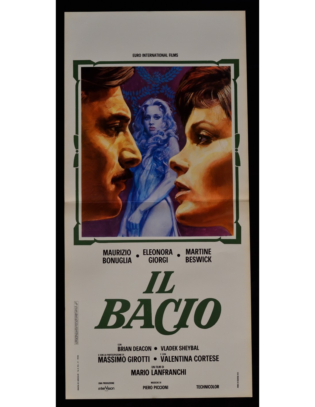 Locandina originale film Il bacio (1974) - Regia di Mario Lanfranchi