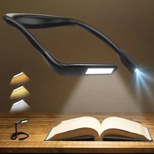 Neck Reading Light Book Lovers Gifts, Rechargeable 2000mAh 10-80Hrs Eye-frien...